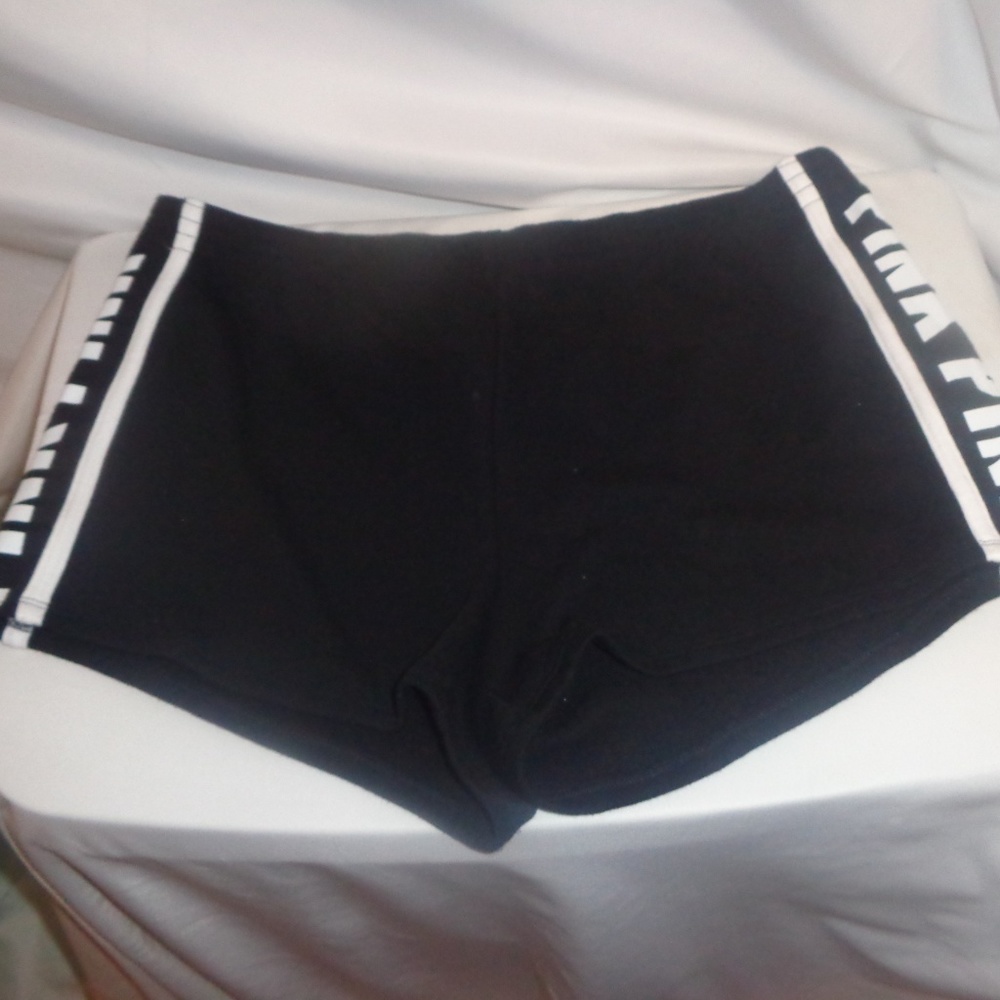 VS Pink SHORTS L Lounge Gym Stripe Black Jogger M